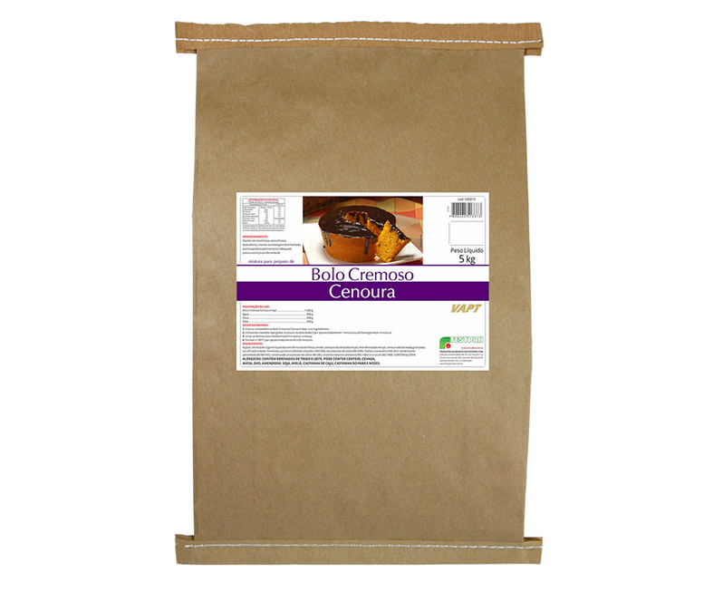 VAPT BOLO CENOURA CREMOSO 5kg