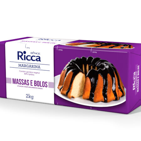 MARGARINA BOLO/MASSA 80% 2KG RICCA BLOCO