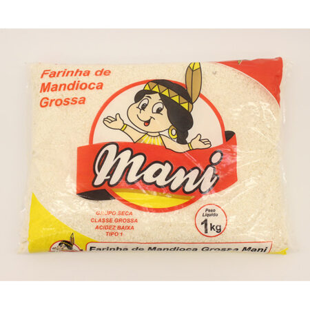 FARINHA DE MANDIOCA GROSSA CRUA 1KG MANI