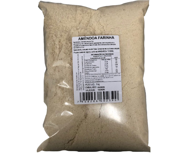 AMENDOA FARINHA 1KG AGRONUTTS