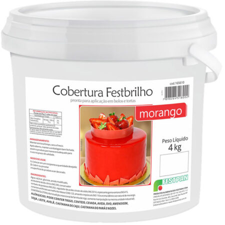 COBERTURA FESTBRILHO MORANGO 4KG