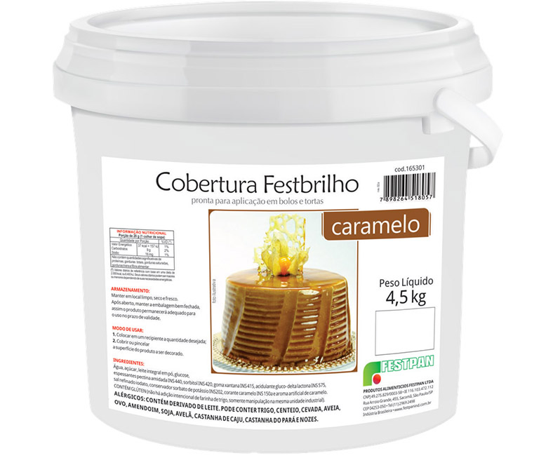 COBERTURA FESTBRILHO CARAMELO 4.5KG
