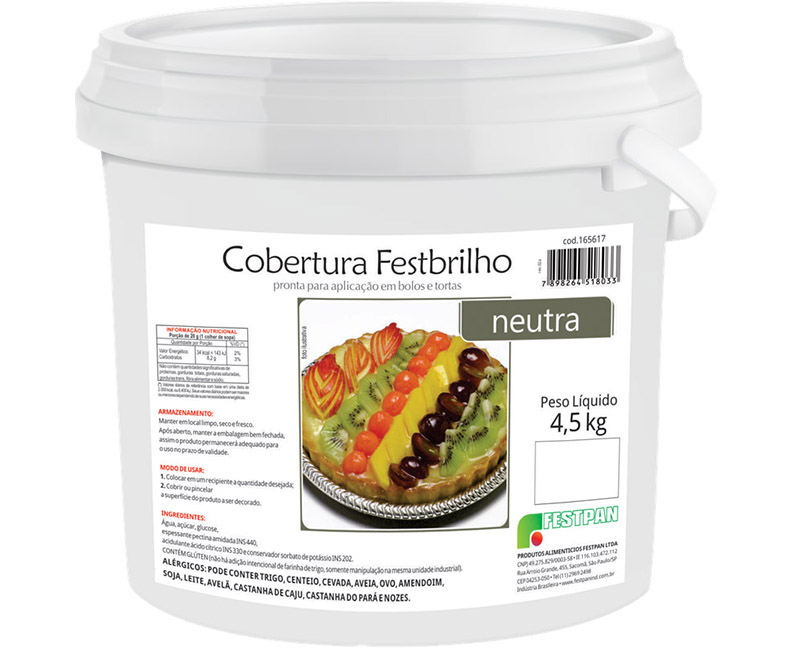 COBERTURA FESTBRILHO NEUTRA 4.5KG