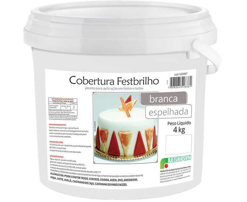 COBERTURA FESTBRILHO BRANCO ESPELHADO4KG