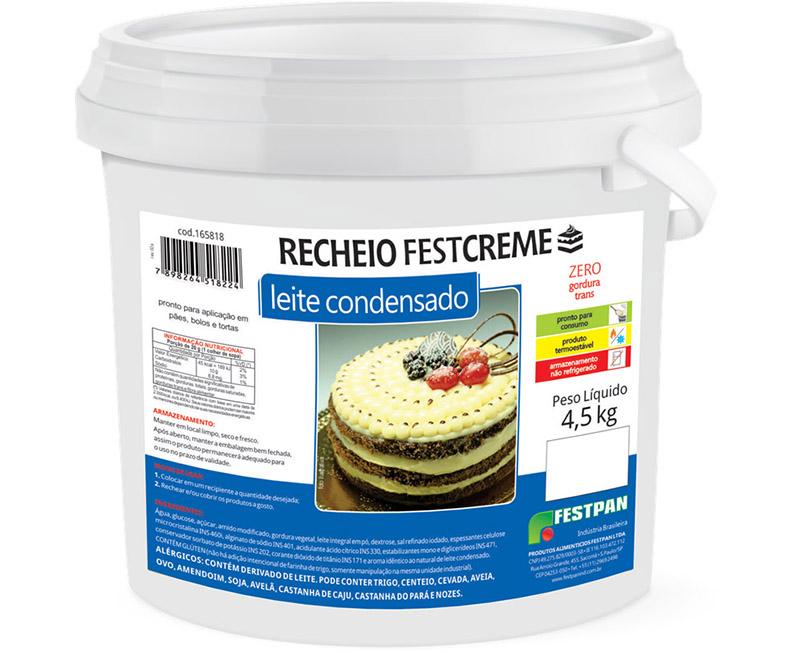 RECHEIO FORN LEITE CONDENS 4.5KG FESTCRE