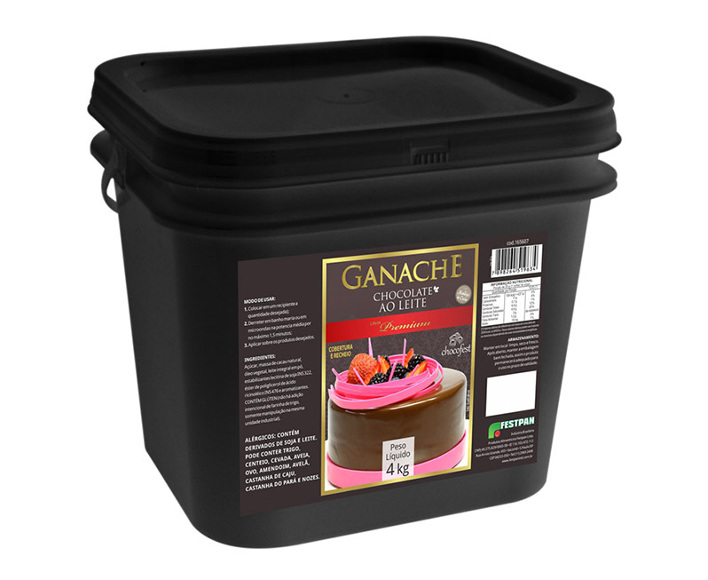 COBERTURA GANACHE CHOC LEITE 4KG CHOCOFE