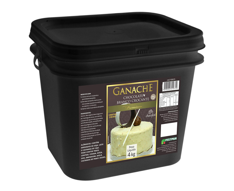 COBERTURA GANACHE CHOC BRANCO CROC 4KG