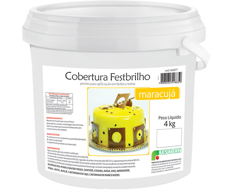 COBERTURA FESTBRILHO MARACUJA 4KG