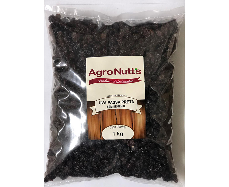 UVA PASSA PRETA 1KG AGRONUTTS