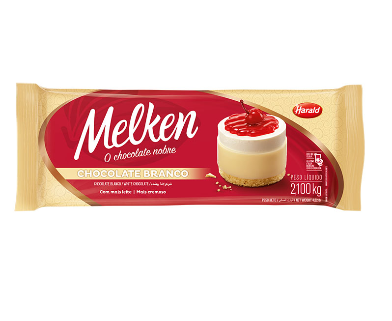 BARRA CHOCOLATE BRANCO MELKEN 2.1KG
