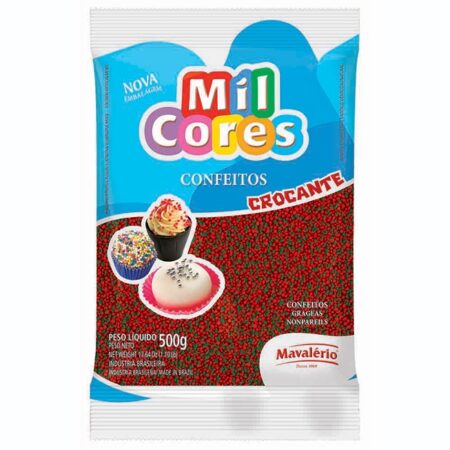 CONFEITO MICANGA VERM/VERDE 500G