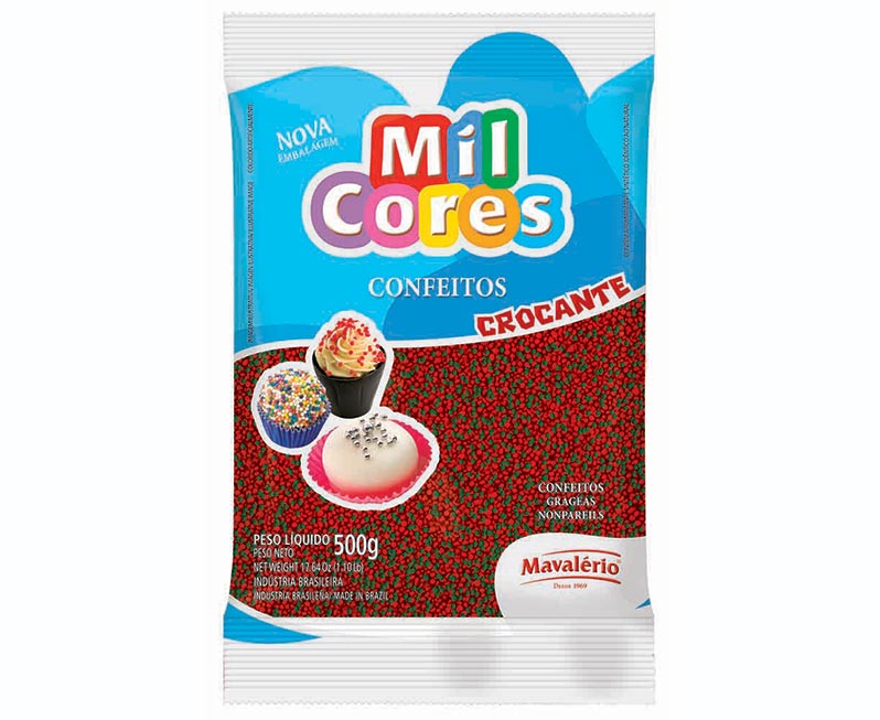 CONFEITO MICANGA VERM/VERDE 500G