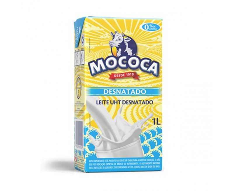 LEITE UHT DESNATADO 1L TAMPA FLIP MOCOCA