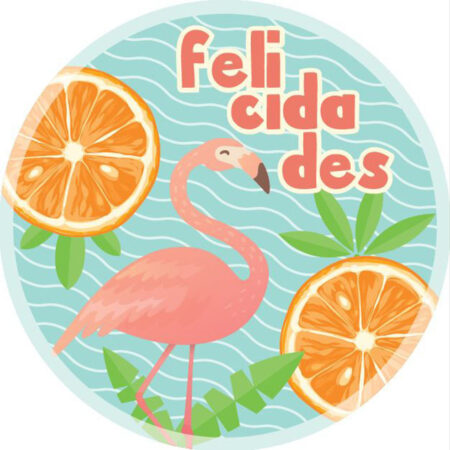 DISCO/WAFER FLAMINGOS 15CM C/12