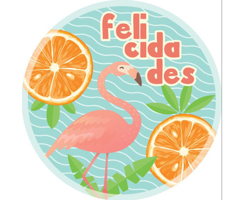 DISCO/WAFER FLAMINGOS 15CM C/12