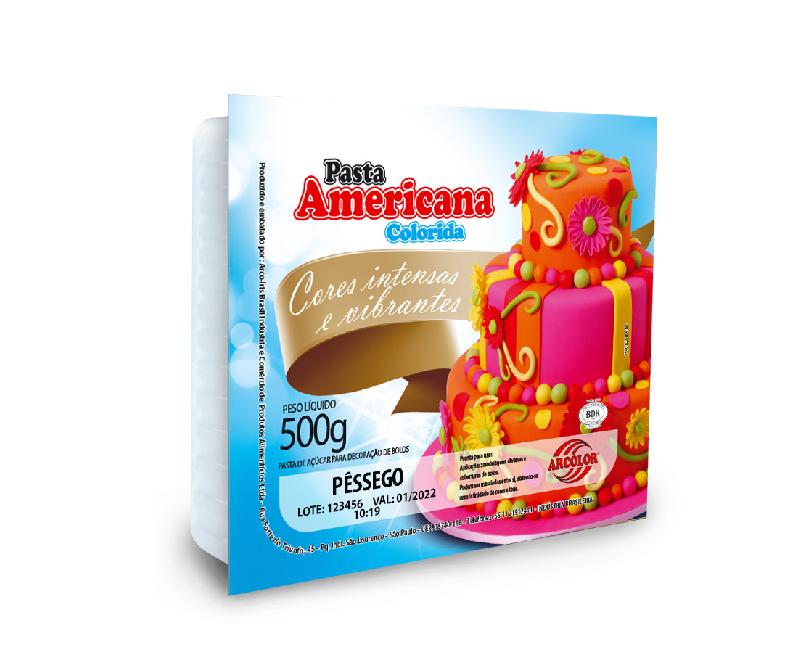 PASTA AMERICANA PESSEGO 500GR ARCOLOR