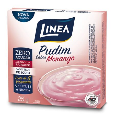 PUDIM ZERO ACUCAR MORANGO 24X25G LINEA