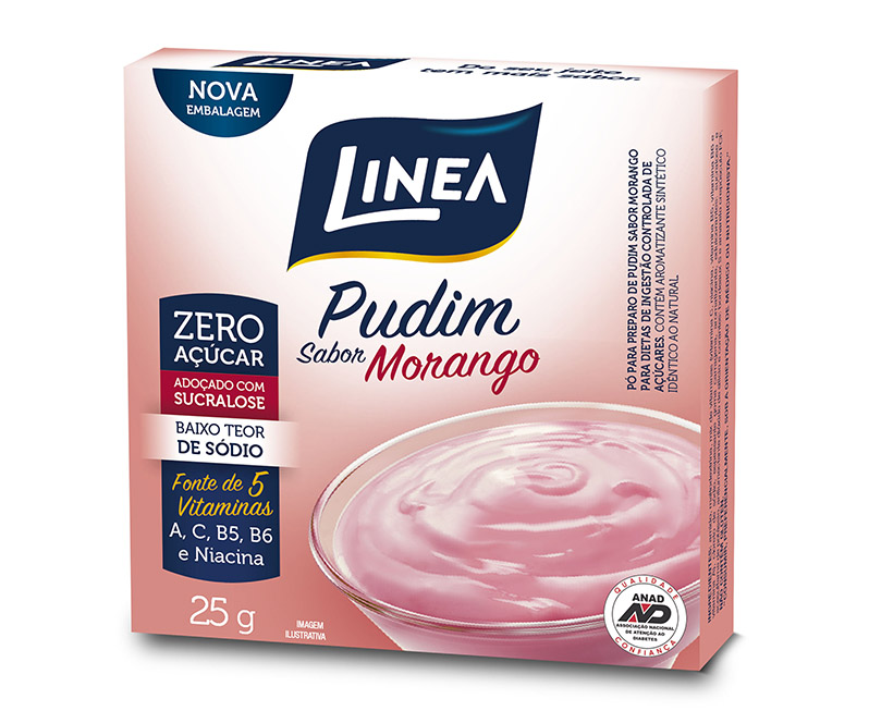 PUDIM ZERO ACUCAR MORANGO 24X25G LINEA