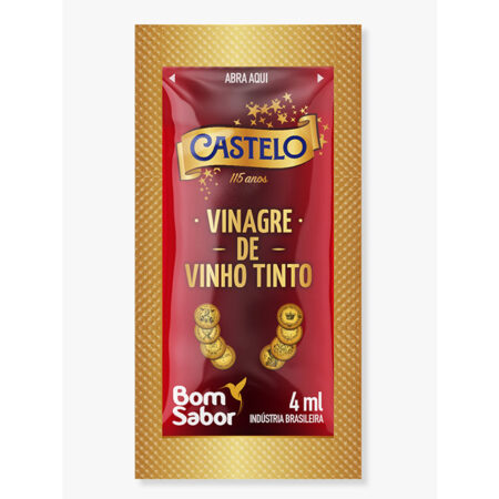 VINAGRE VINHO SACHET 200X4ML CASTELO