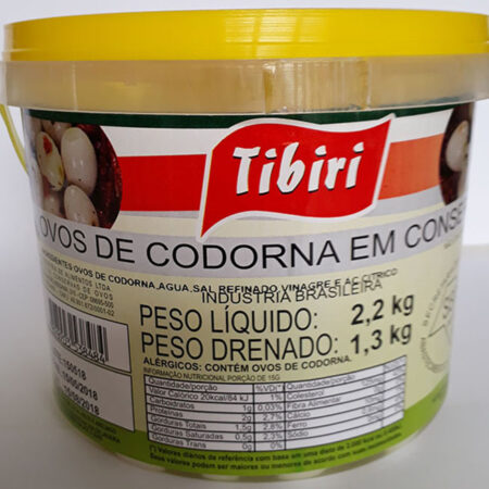 OVO DE CODORNA CONSERVA 2,2KG (1,3KG DR)