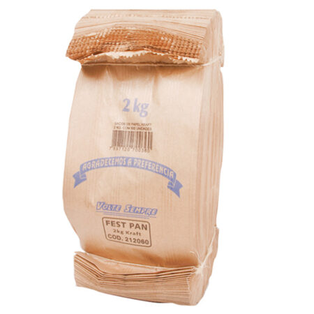 SACO PAPEL KRAFT NATURAL 2kg C/500