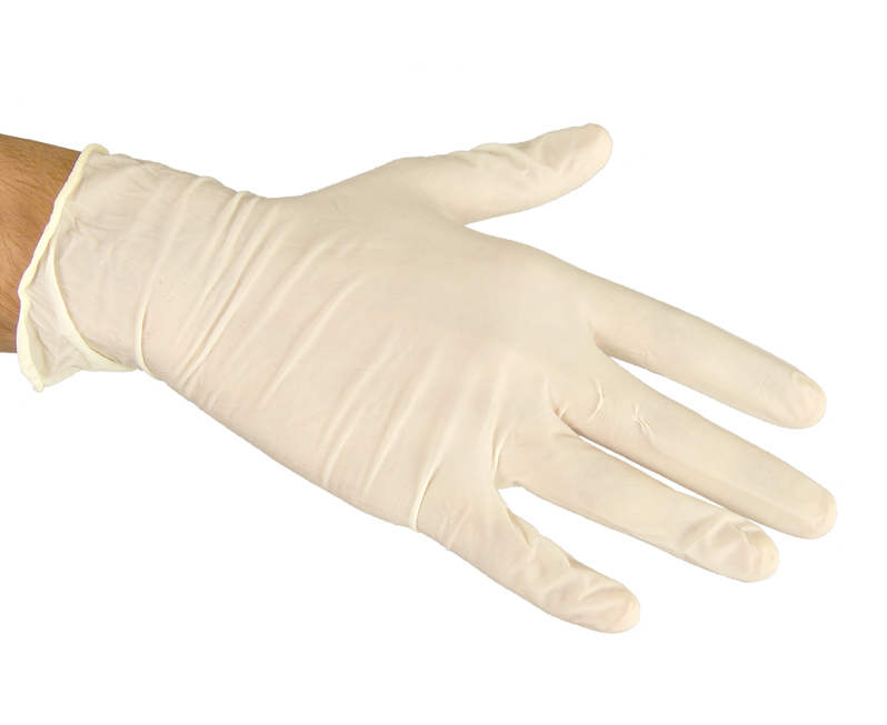 LUVA DESCARTAVEL LATEX C/100 "M" C/TALCO