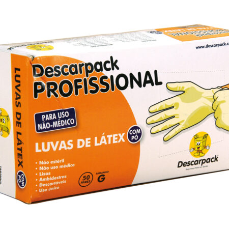 LUVA DESCARTAVEL LATEX C/100 "G" C/TALCO