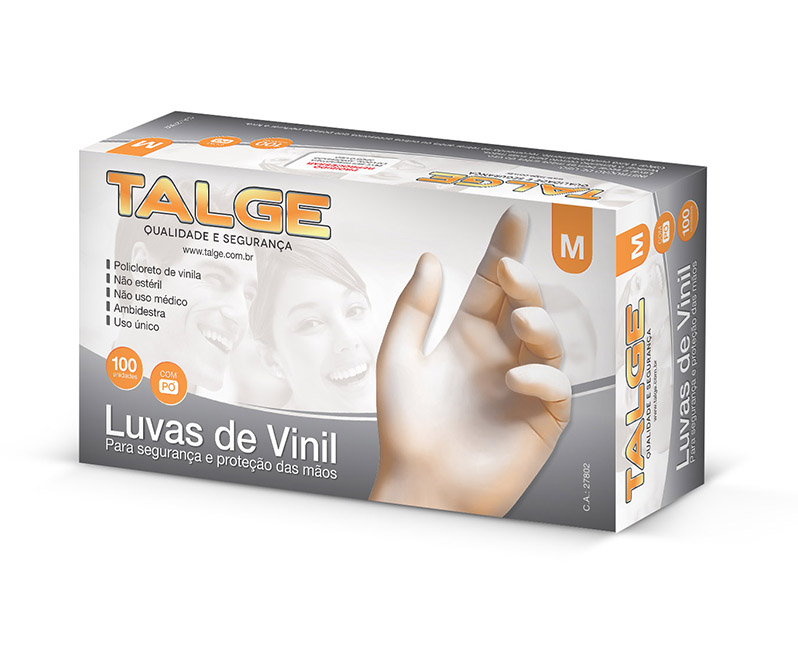 LUVA DESCARTAVEL VINIL C/100 "G" S/TALCO