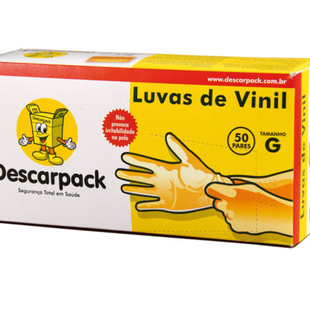 LUVA DESCARTAVEL VINIL C/100 "G" C/TALCO