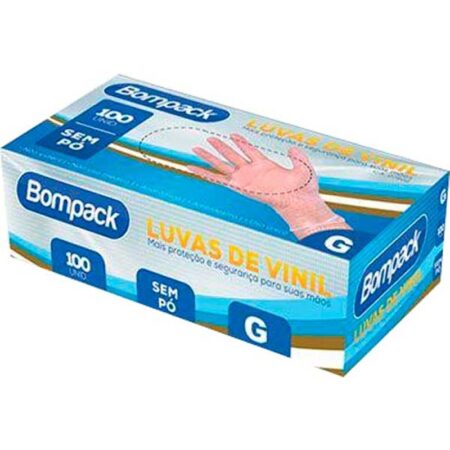 LUVA DESCARTAVEL VINIL C/100 "G" S/TALCO