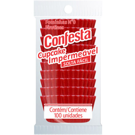 FORMINHA CUP CAKE VERMELHO FORTE C/100