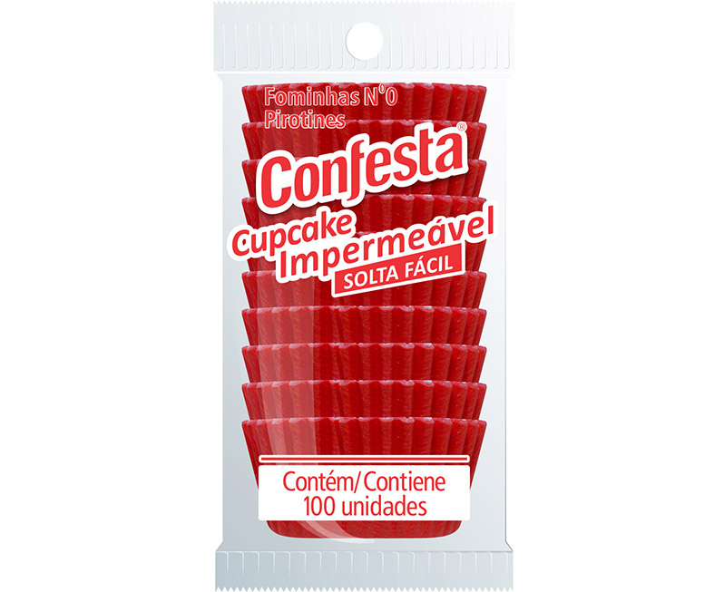 FORMINHA CUP CAKE VERMELHO FORTE C/100