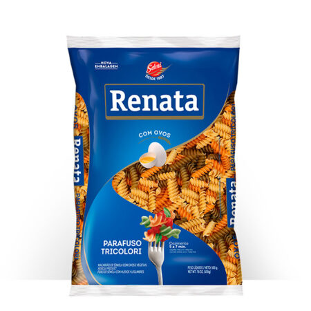 MACARRAO PARAFUSO C/OVOS TRICOLOR 500G