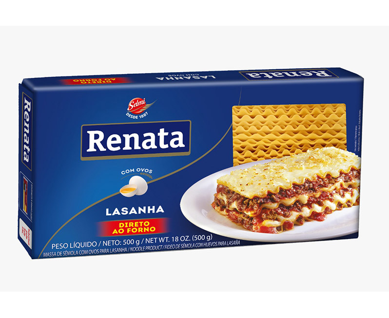 MASSA PARA LASANHA C/ OVOS 500G RENATA